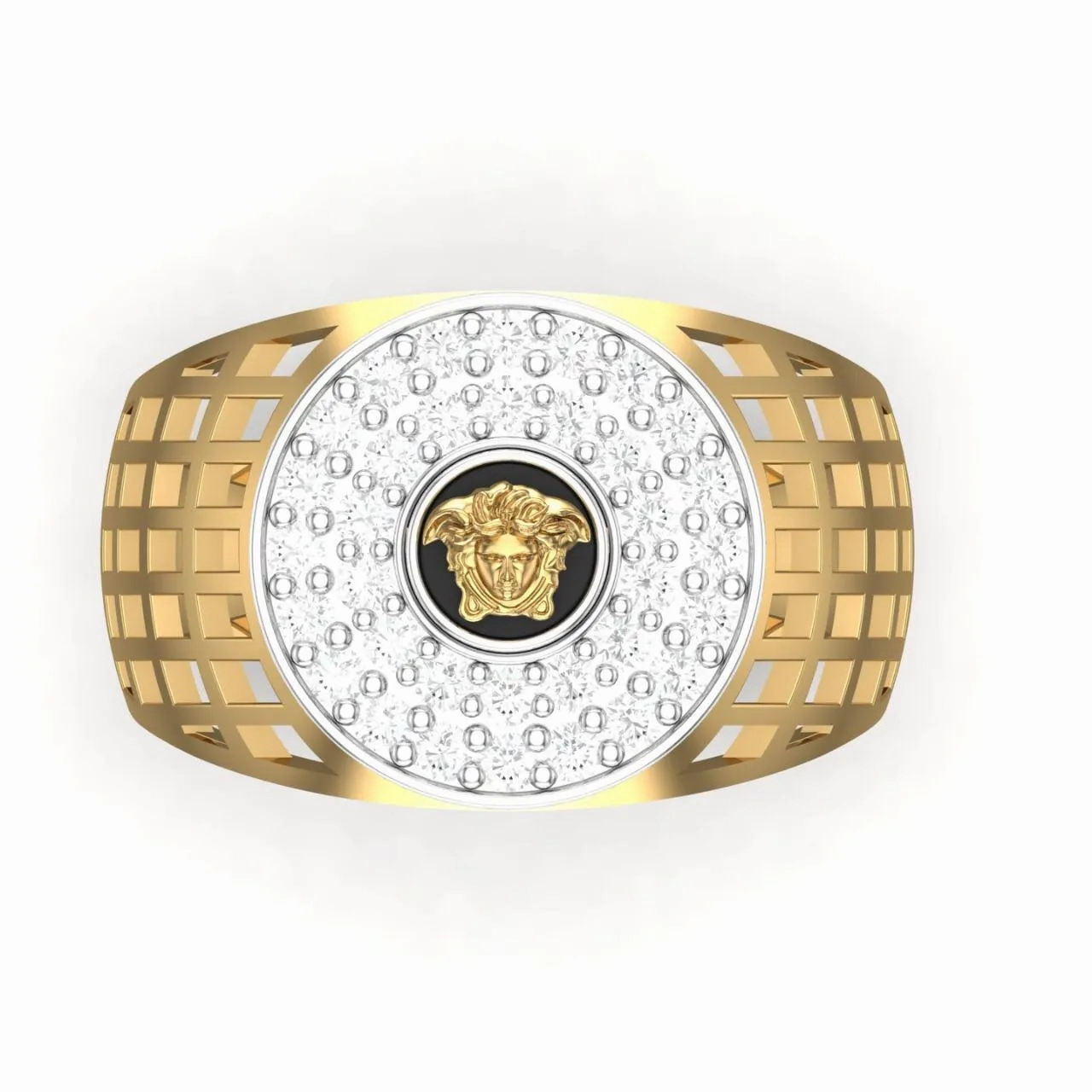 Medusa Natural Diamond Ring in 18K Gold
