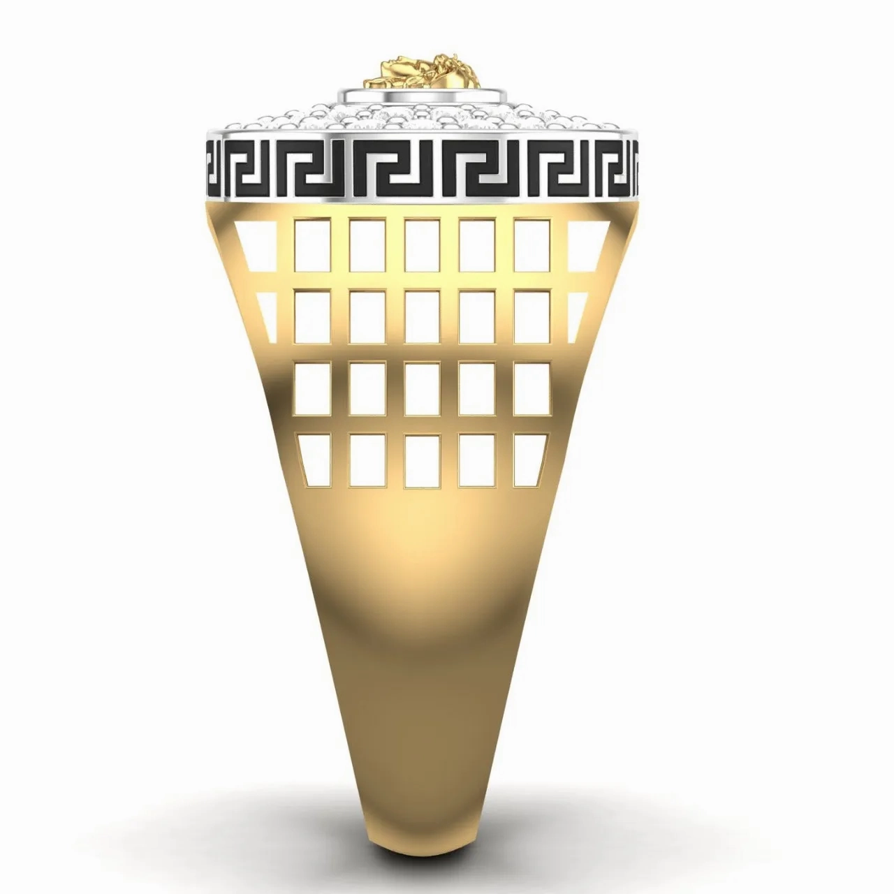 Medusa Natural Diamond Ring in 18K Gold