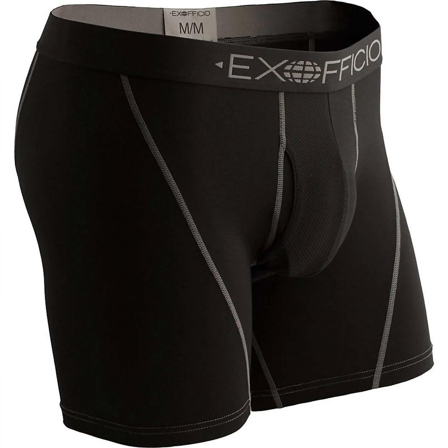 Herren Give-N-Go Sport Mesh Boxershorts 6 Zoll in Einfarbig Schwarz