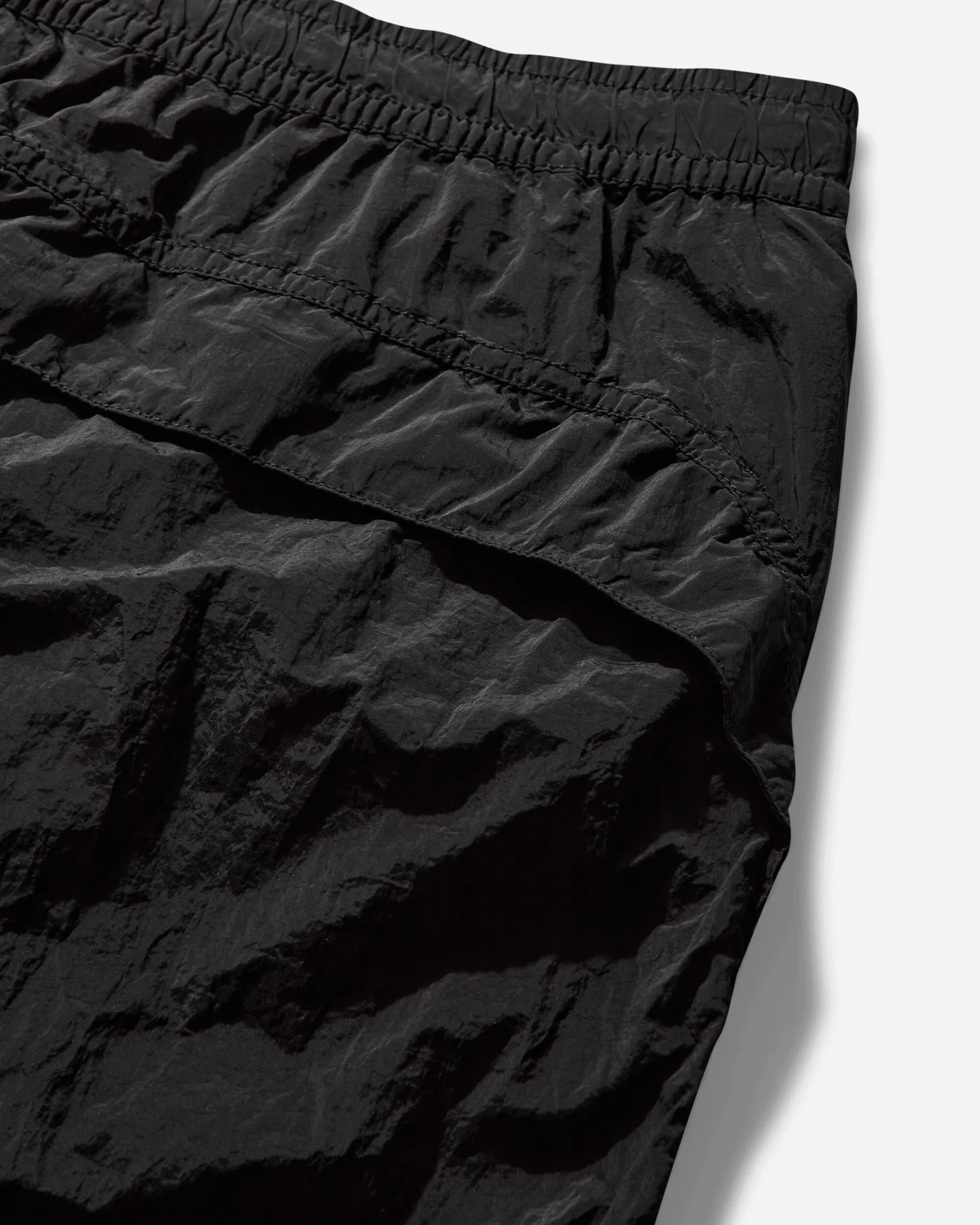 Herren Nylon Cargo-Shorts mit Metallapplikationen Schwarz