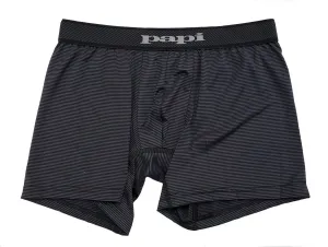 Herren Boxershorts mit Streifen in Anthrazitgrau