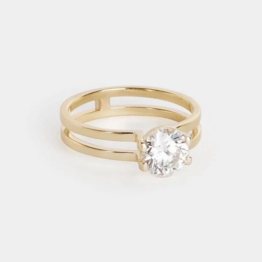 Mes Ring with 1.09ct Lab-grown Diamond in Gold