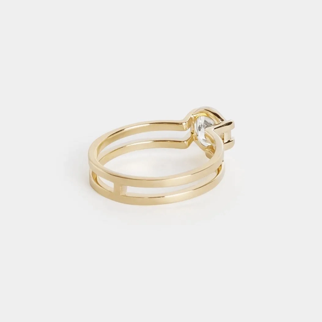 Mes Ring with 1.09ct Lab-grown Diamond in Gold