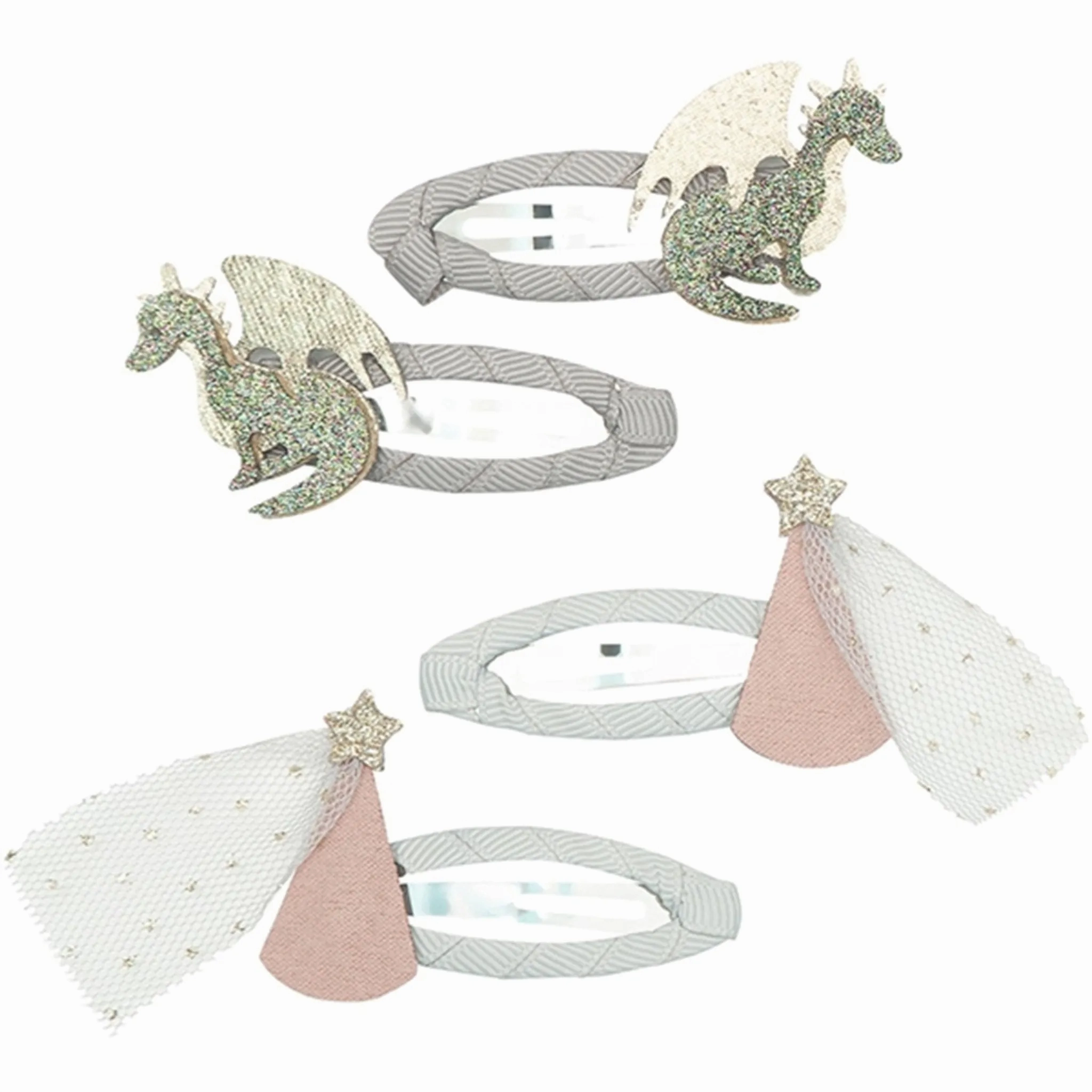 Mimi &amp; Lula 4 Hairpins Dragon And Princess Fairytale