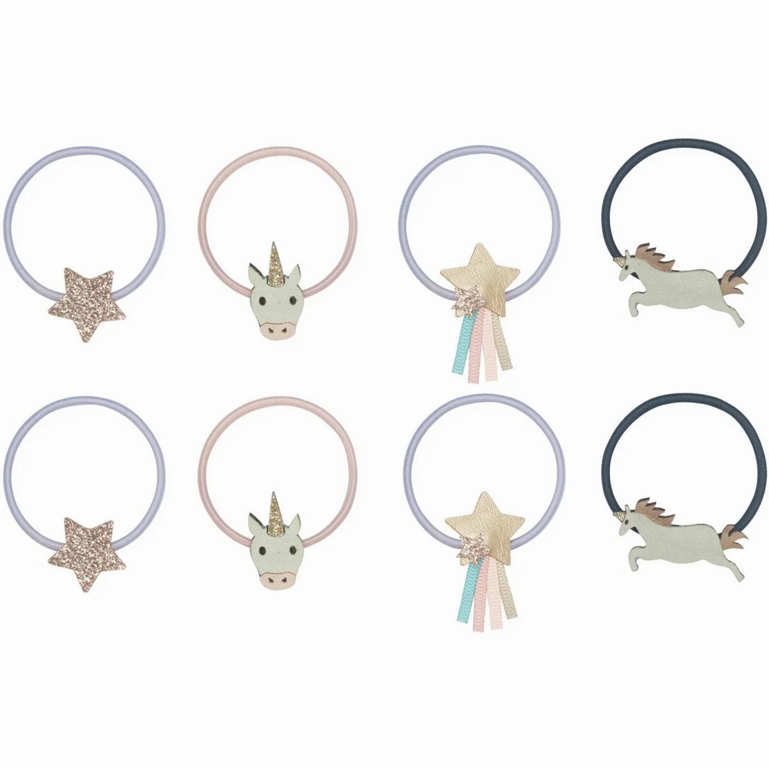 Mimi &amp; Lula 8 Hair Elastics - Unicorn Little Prince