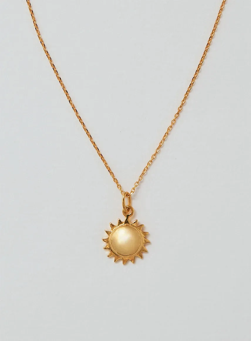 Mini Sun 14K Gold Plated Necklace
