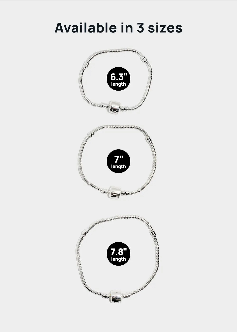 Miss A Bead Charm Bracelet - Plain Clasp