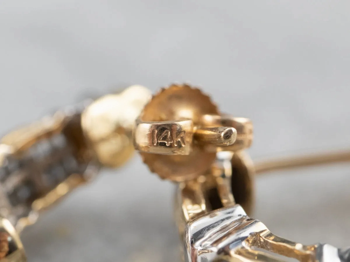 Modern Baguette Diamond Drop Earrings