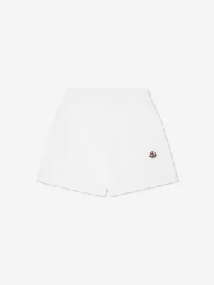 Moncler Enfant Jungen Logo Sweatshorts in Weiß