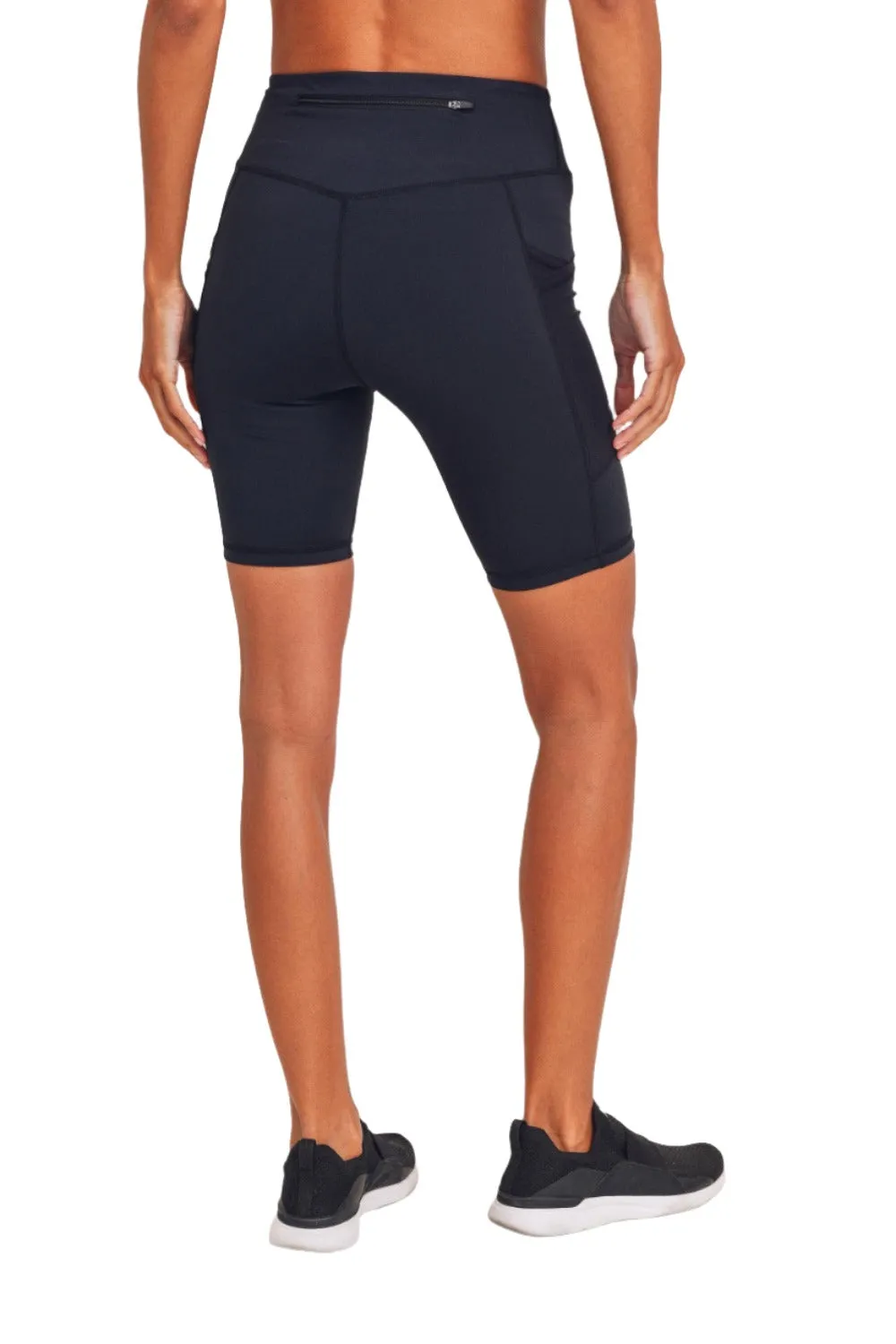 Mono B Sweetheart Reißverschluss Rücken Highwaist Biker Shorts APH8106