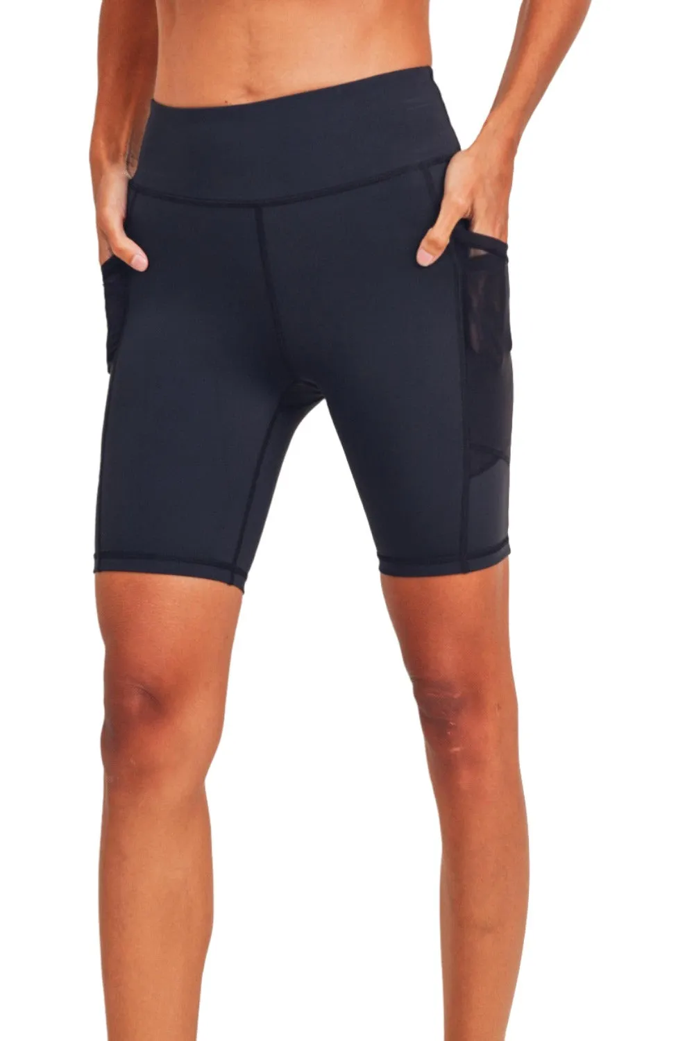 Mono B Sweetheart Reißverschluss Rücken Highwaist Biker Shorts APH8106