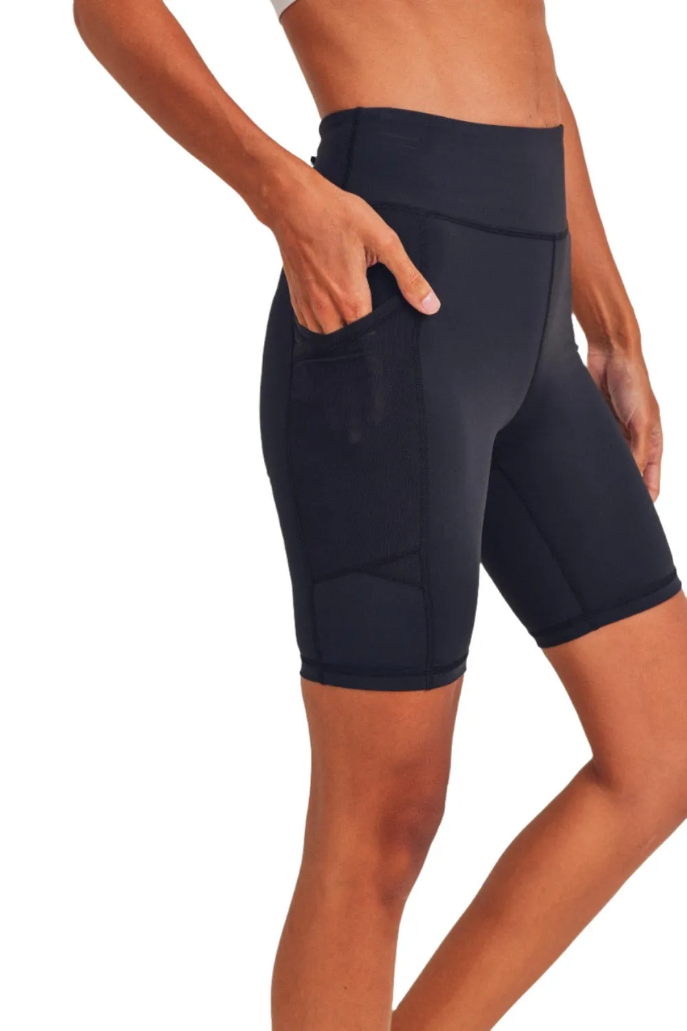 Mono B Sweetheart Reißverschluss Rücken Highwaist Biker Shorts APH8106