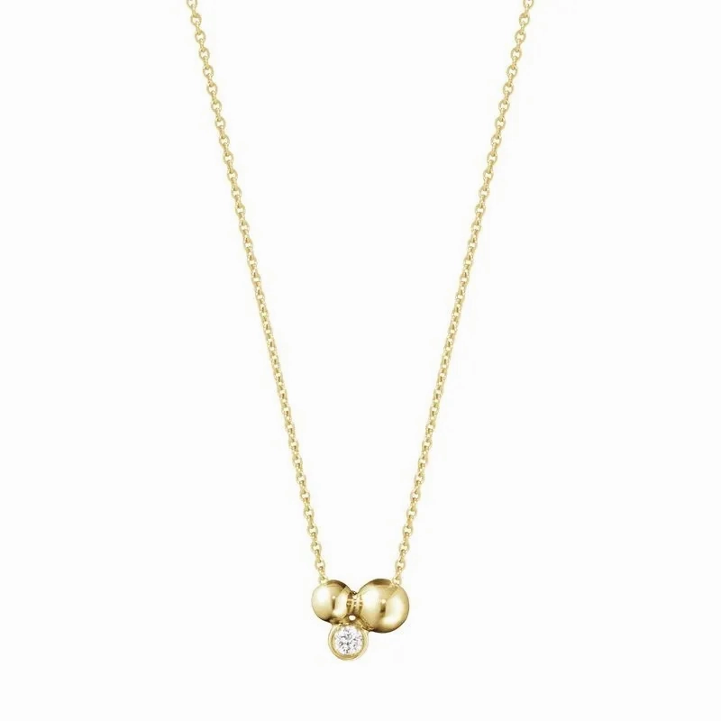 Moonlight Grapes pendant 18K Gold Necklace w. Diamond