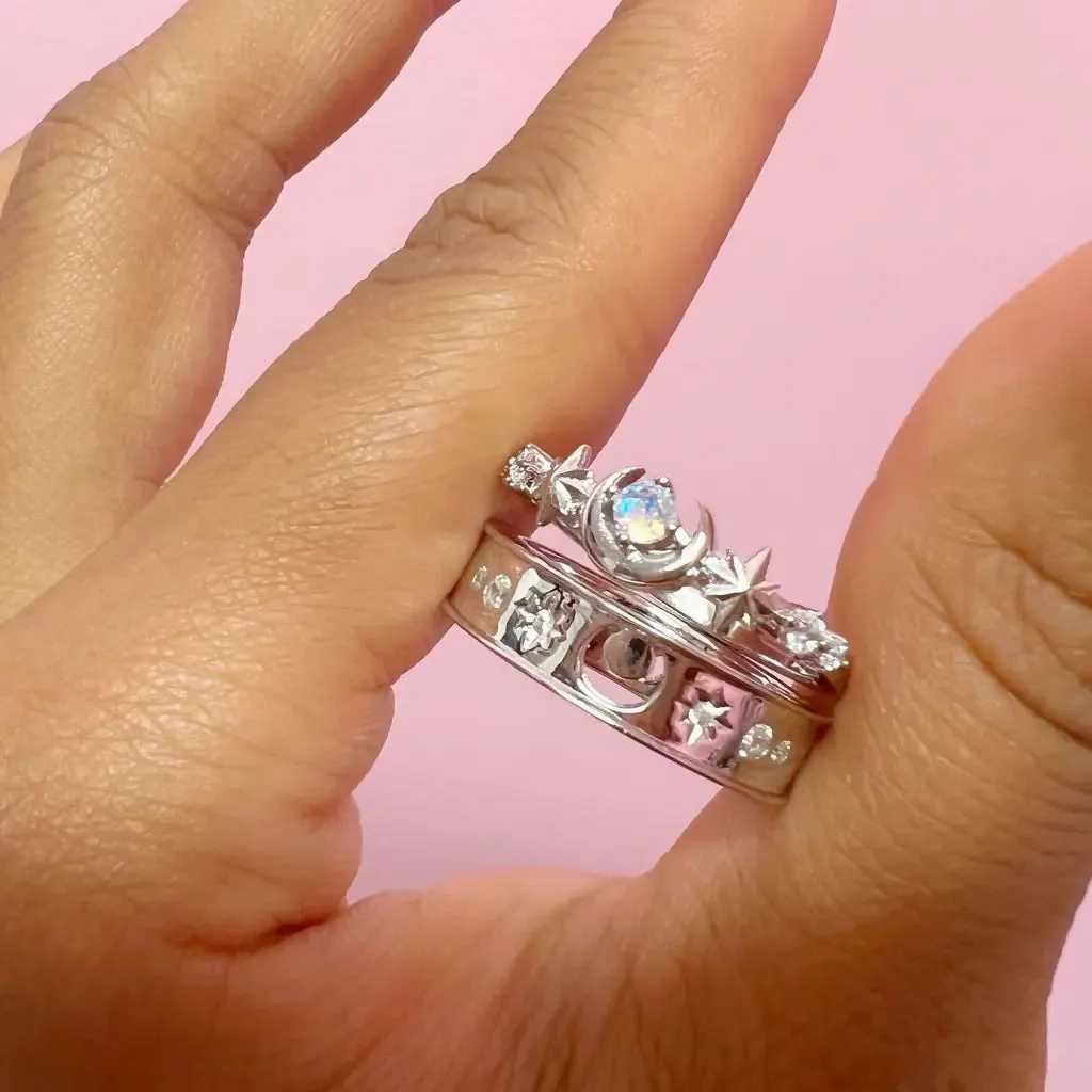 Moonlight Twinkle Dainty Ring