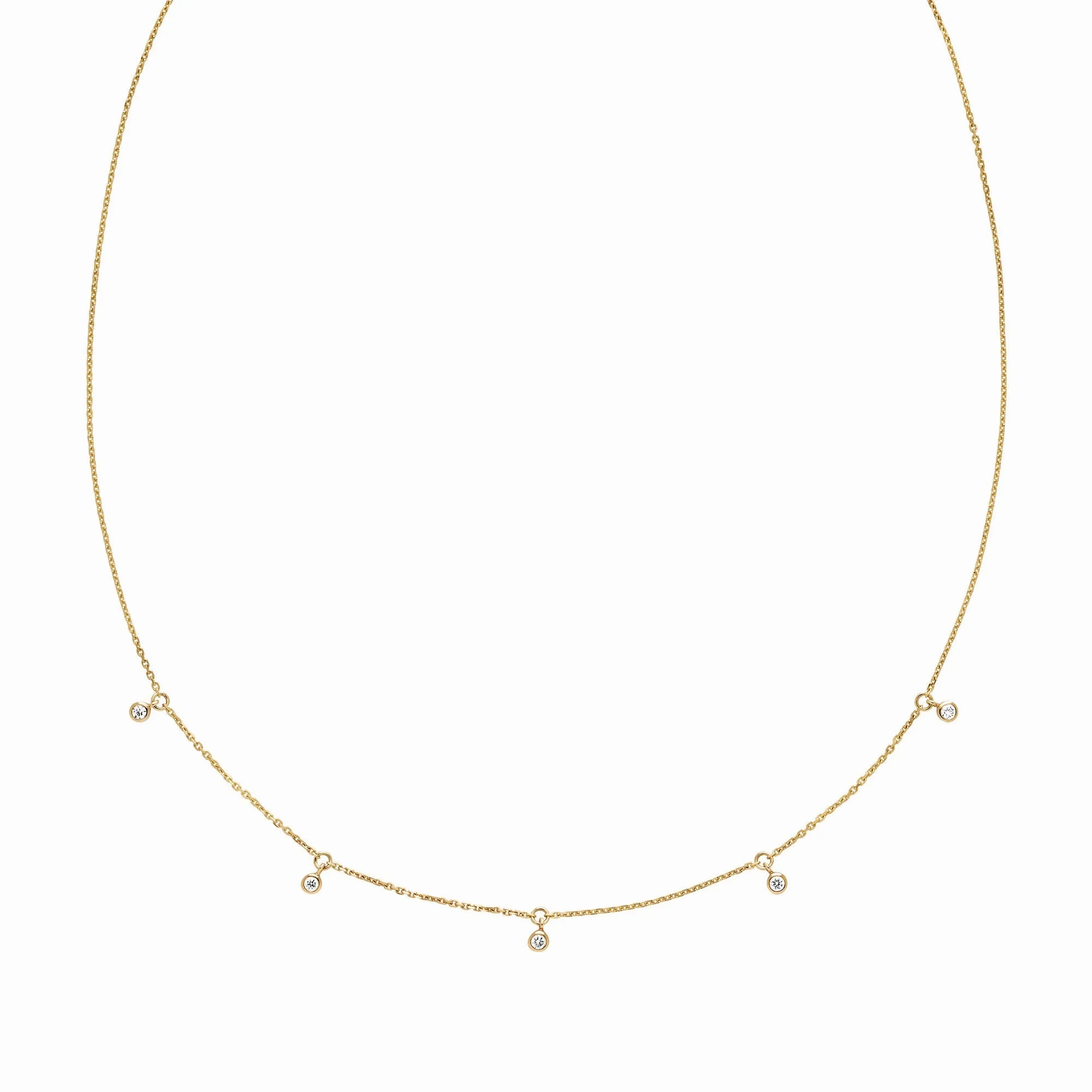 Moreno 14K Gold Necklace w. Lab-grown Diamonds