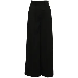 MSGM Weit geschnittene, taillierte Hose in Schwarz aus Polyester
