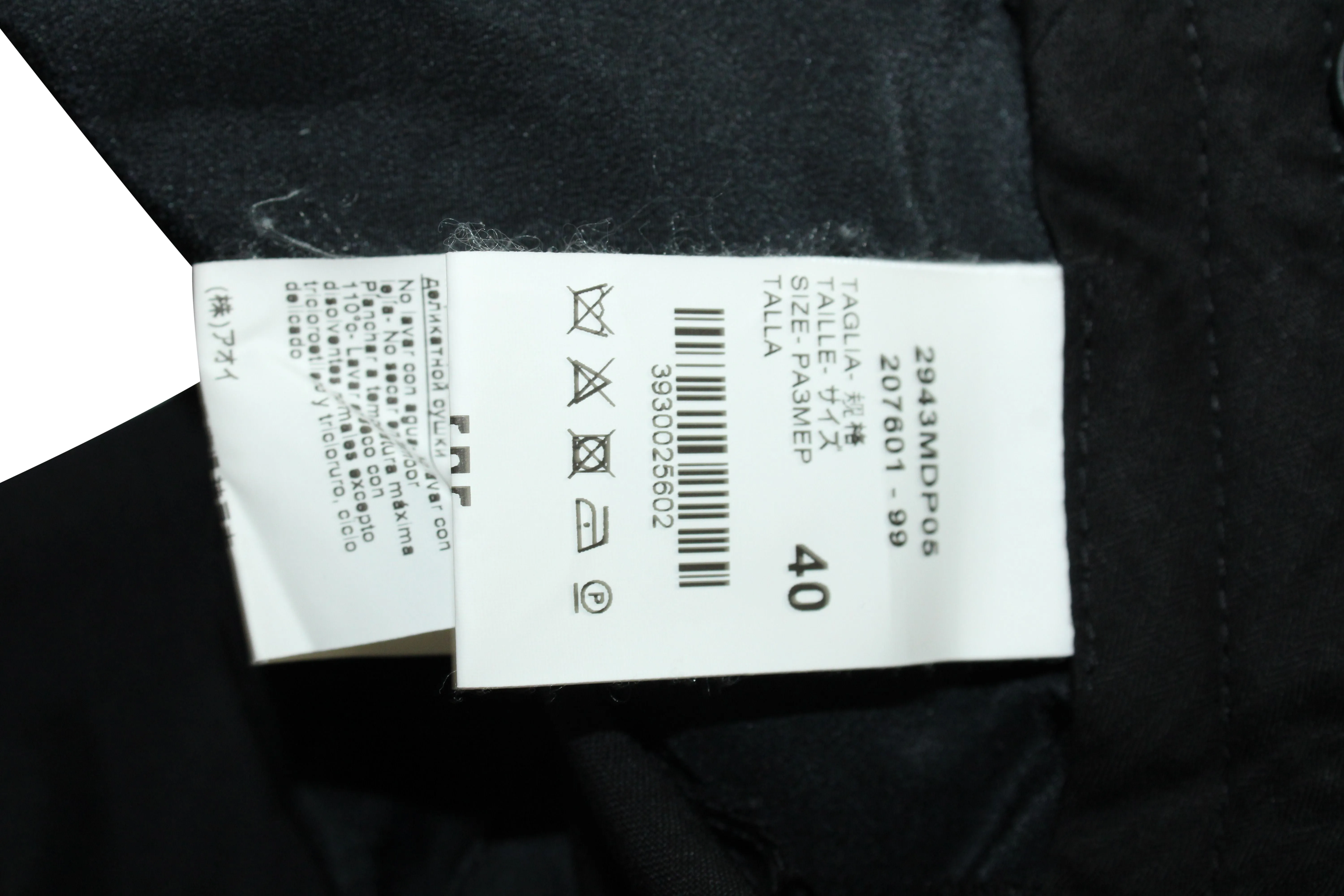 MSGM Weit geschnittene, taillierte Hose in Schwarz aus Polyester