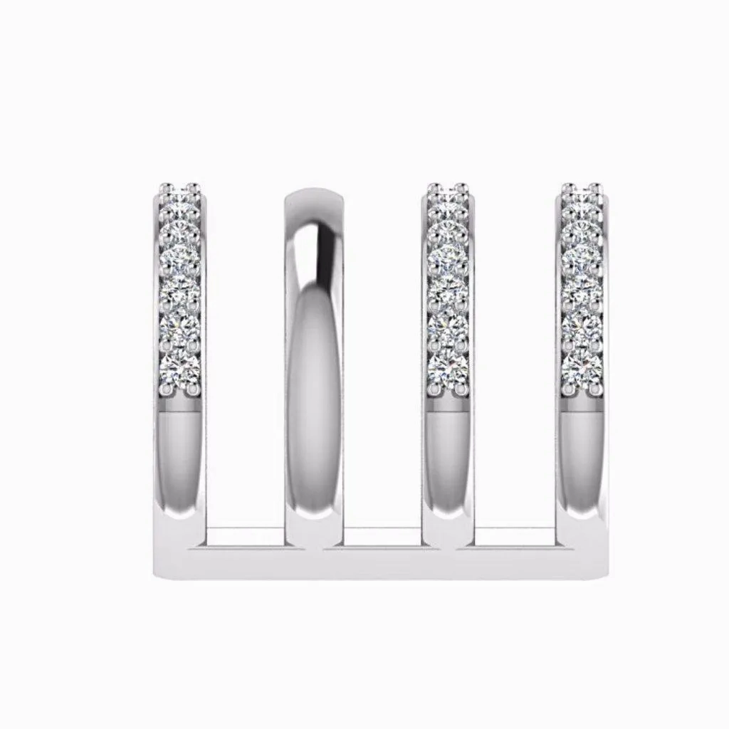 Multi Band Diamond Ring 18K Gold