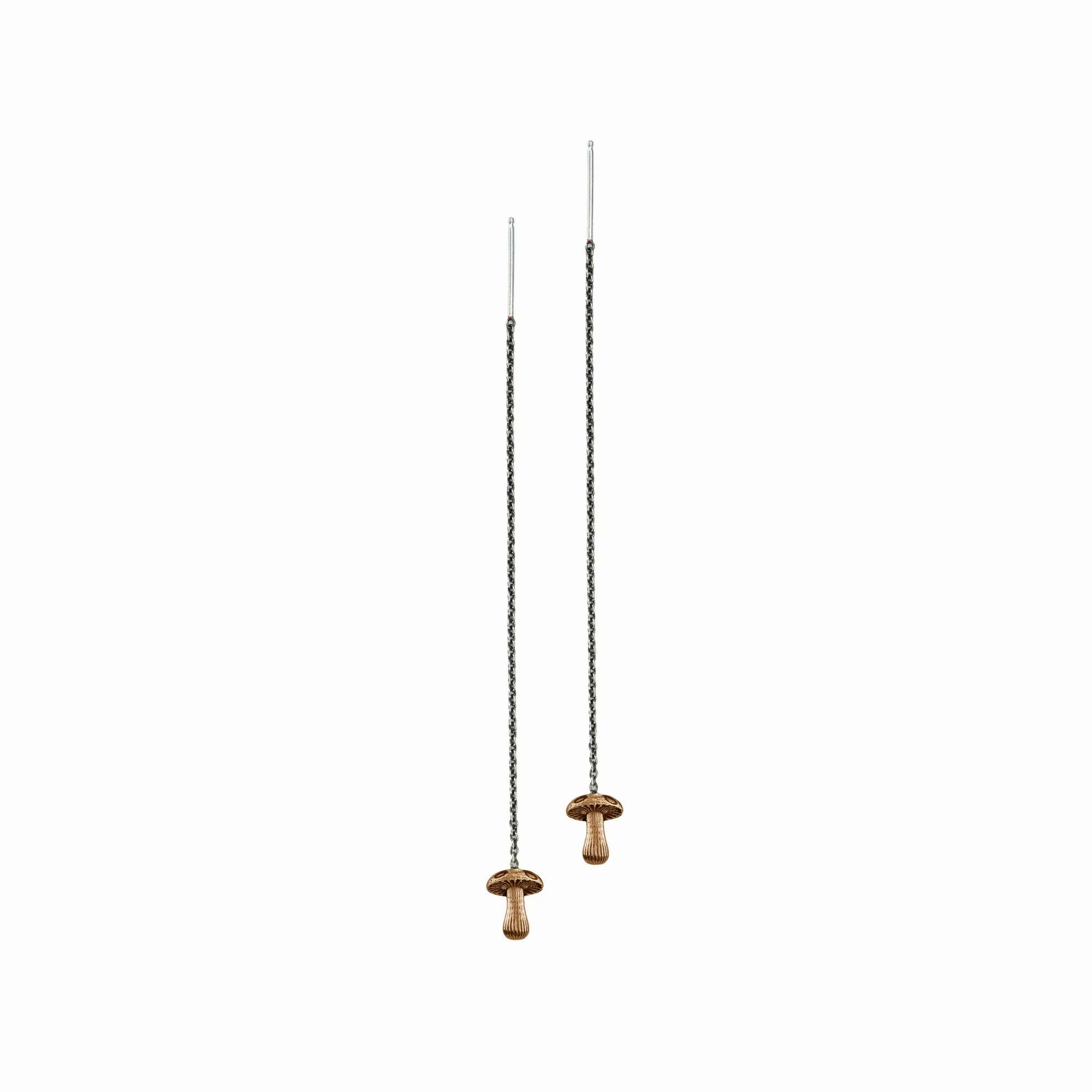 Mushroom Symbol Thread Through Earring