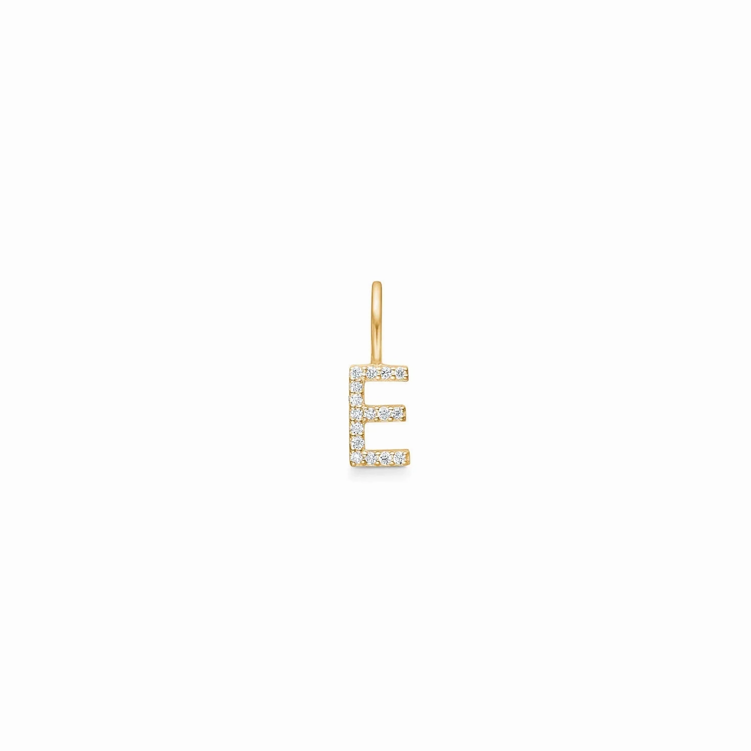 My E 18K Gold Pendant w. Diamonds