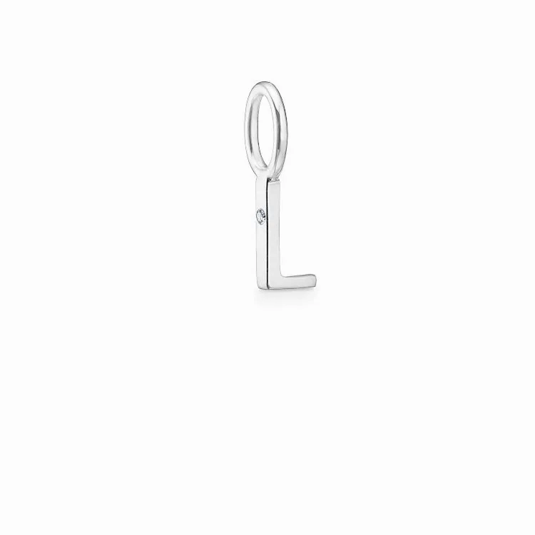 My L 18K Whitegold Pendant w. Diamond