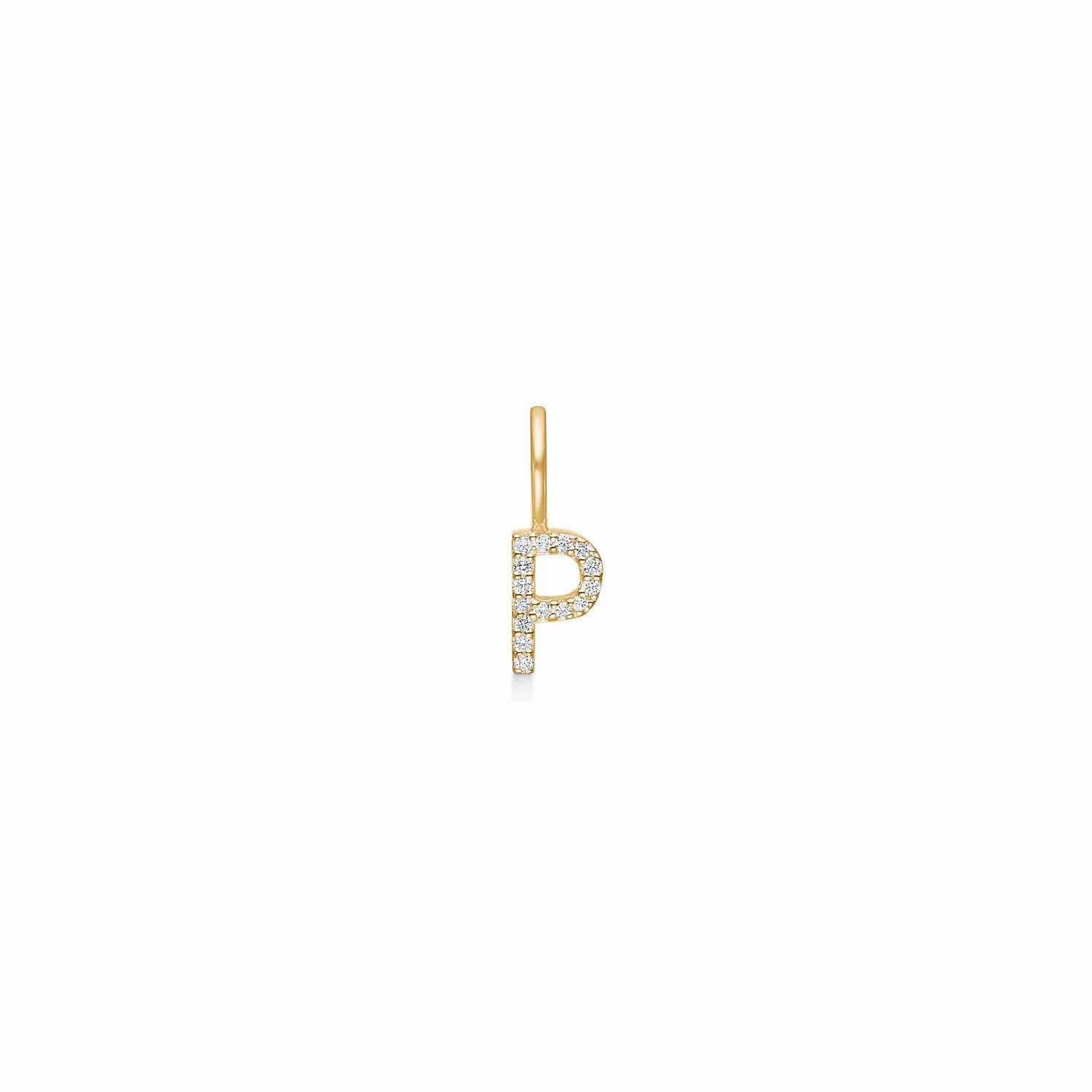 My P 18K Gold Pendant w. Diamonds
