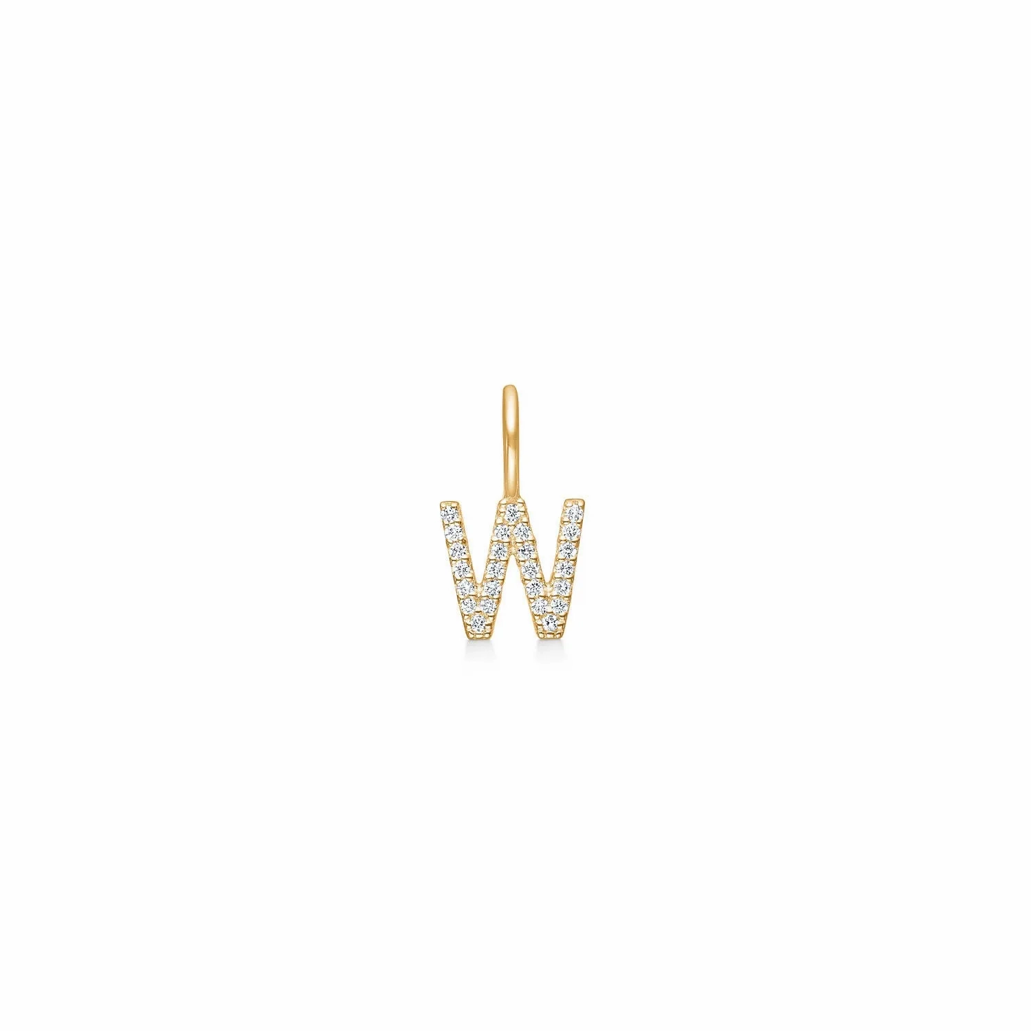 My W 18K Gold Pendant w. Diamonds