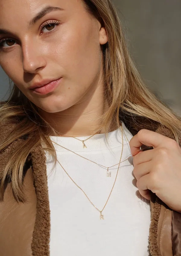 My W 18K Gold Pendant w. Diamonds