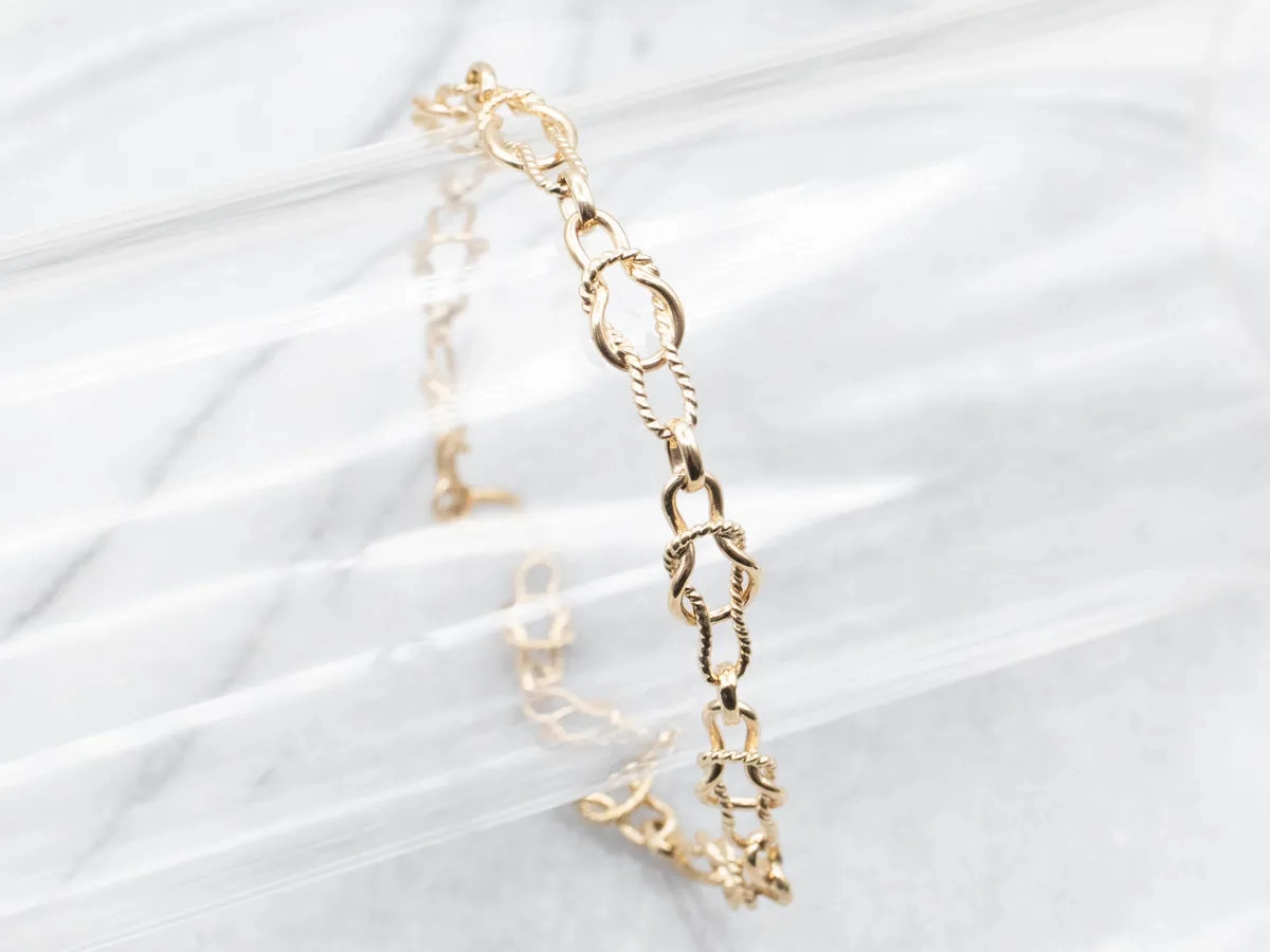 Nautical Gold Infinity Link Bracelet