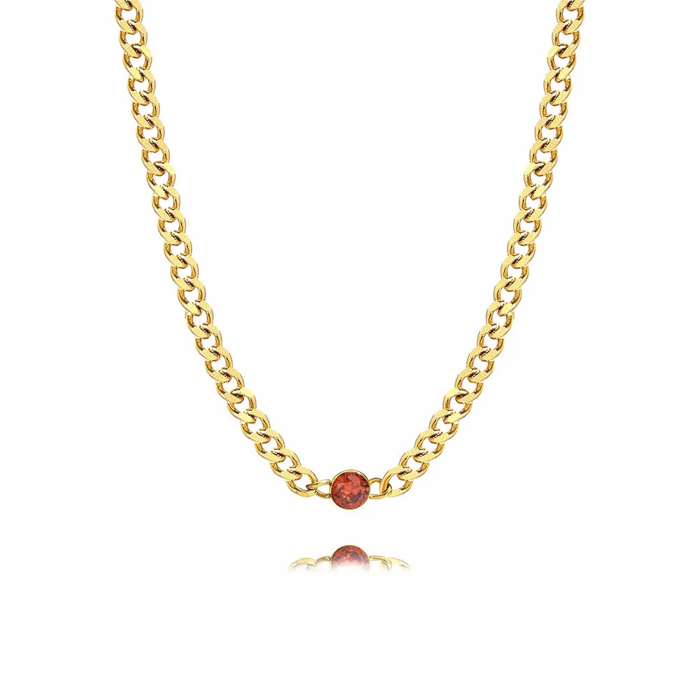 No-Tarnish Medical Titanium Zirconia Hip-Pop Chain Necklace