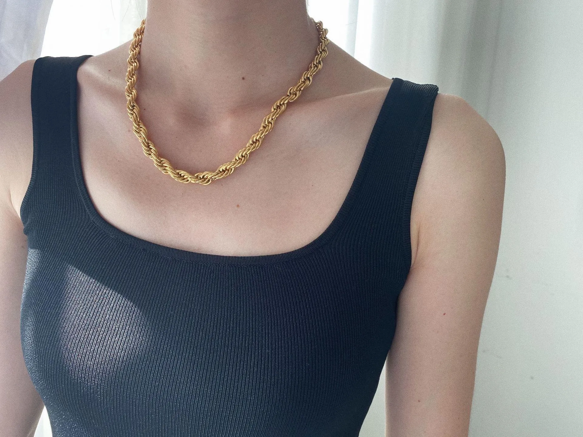 No-Tarnish Medical Twist Chain Necklace &amp; Bracelet