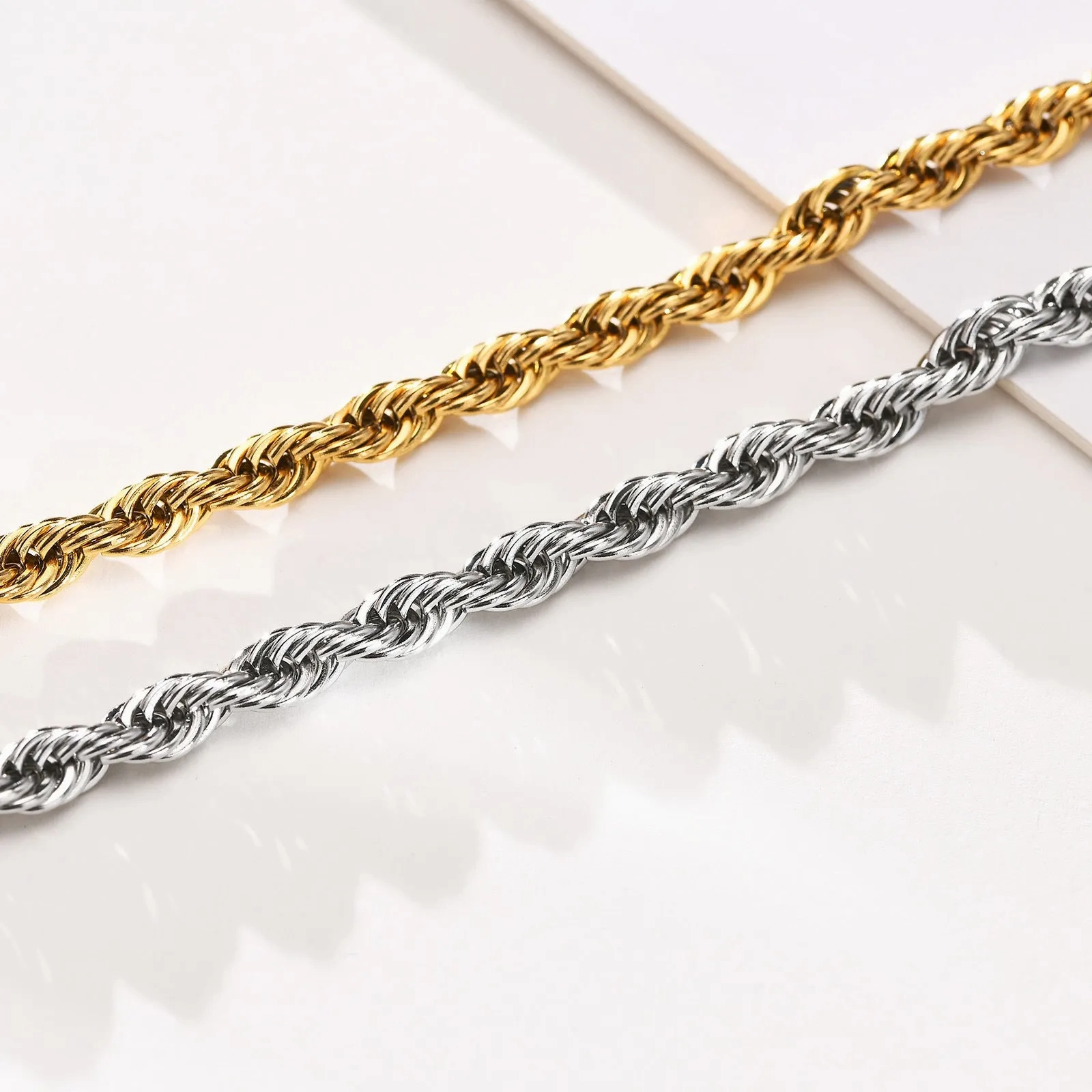 No-Tarnish Medical Twist Chain Necklace &amp; Bracelet