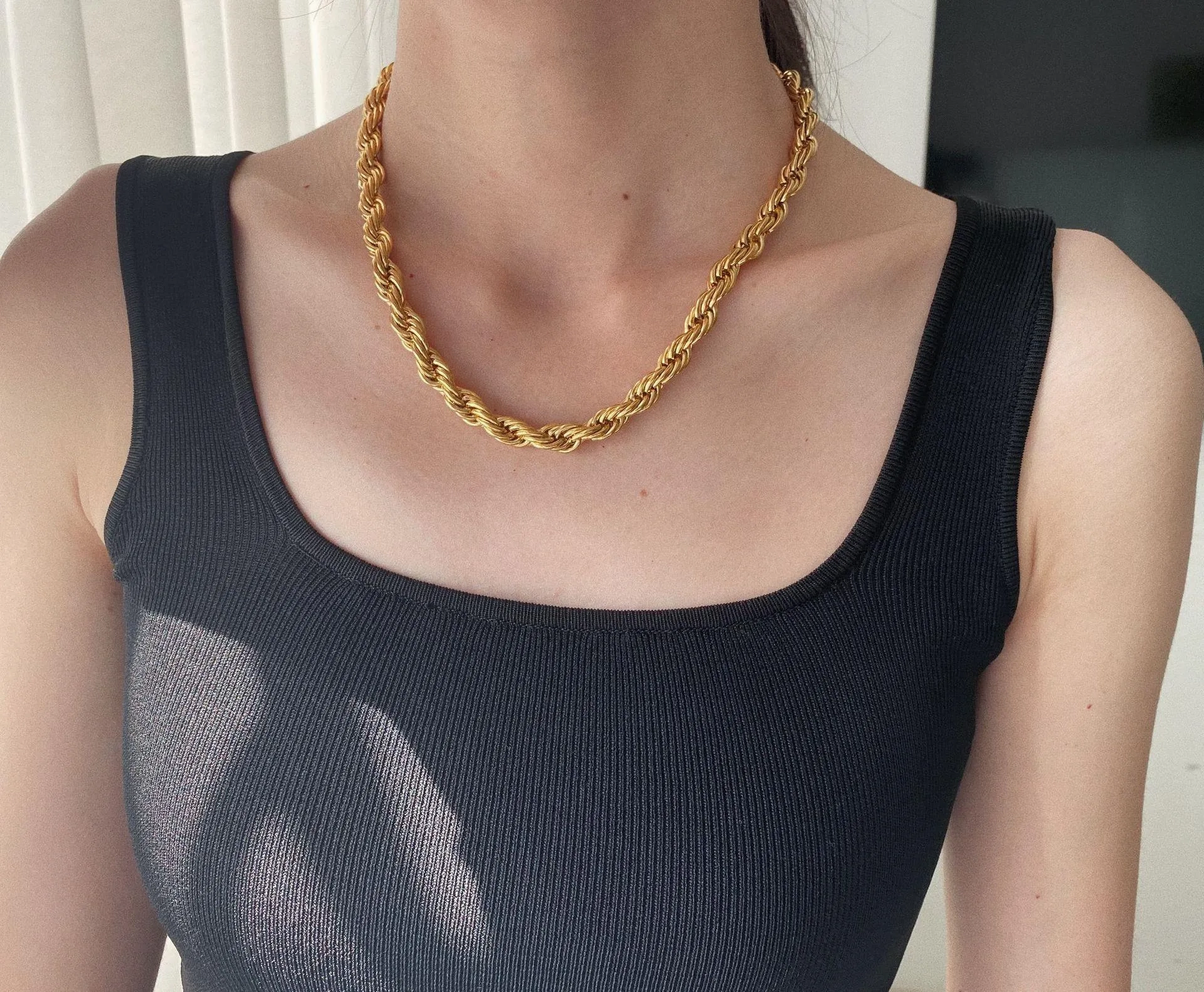 No-Tarnish Medical Twist Chain Necklace &amp; Bracelet