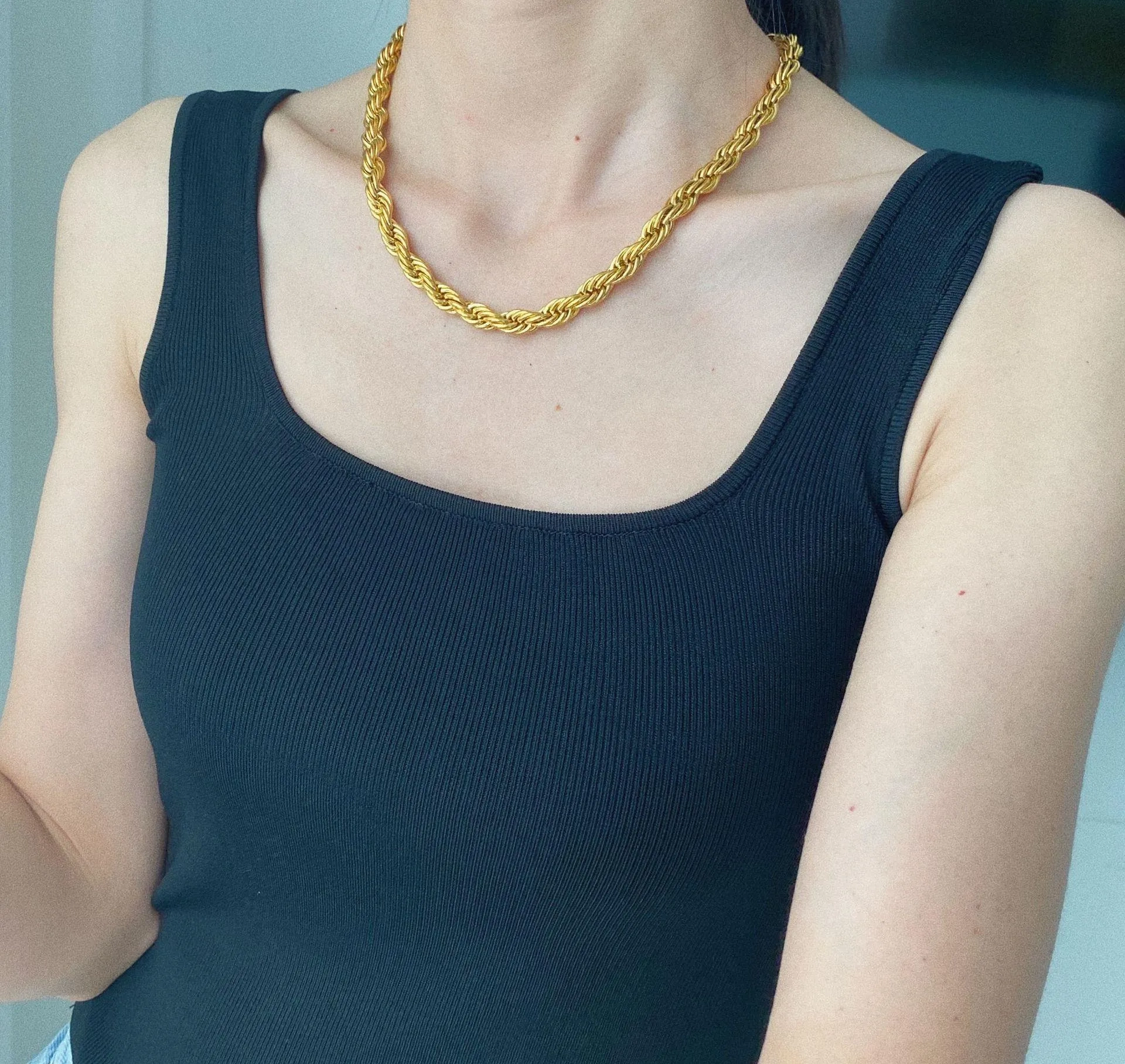 No-Tarnish Medical Twist Chain Necklace &amp; Bracelet