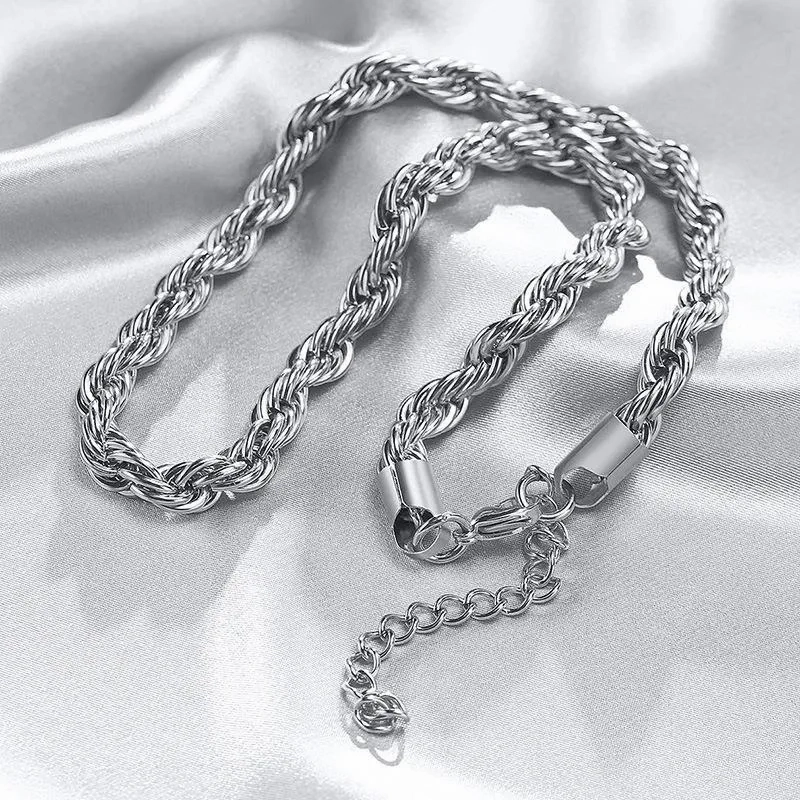 No-Tarnish Medical Twist Chain Necklace &amp; Bracelet