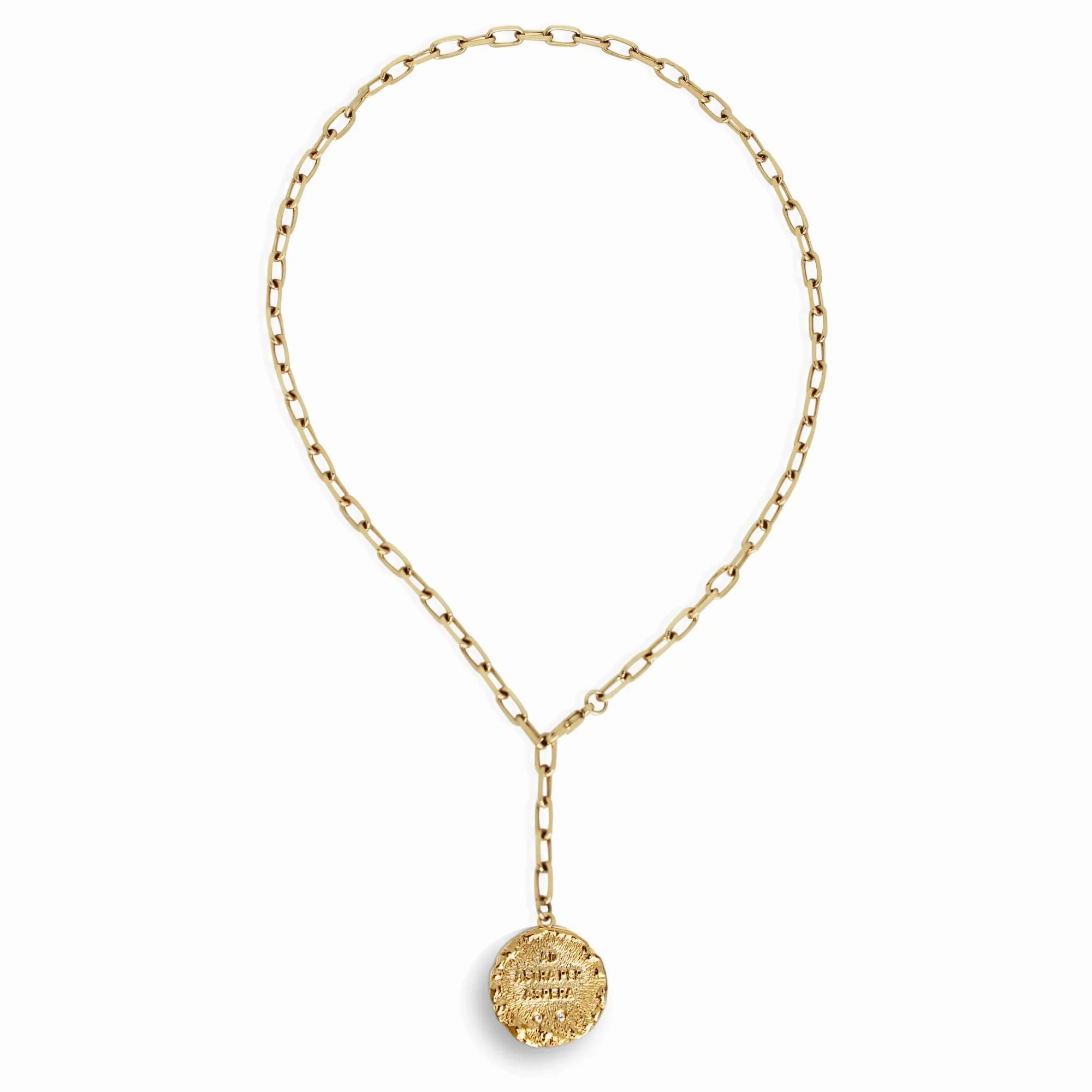 Nova Y Gold Plated Necklace w. Zirconia