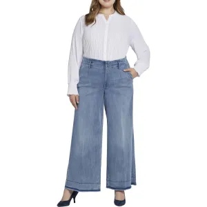 NYDJ Damen Plus Mona Jeans mit ausgefranstem Saum und weiter Beinform