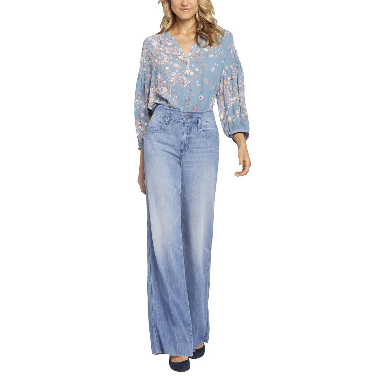 NYDJ Damen Teresa Tummy Schlankmachende Denim Weitbeinjeans