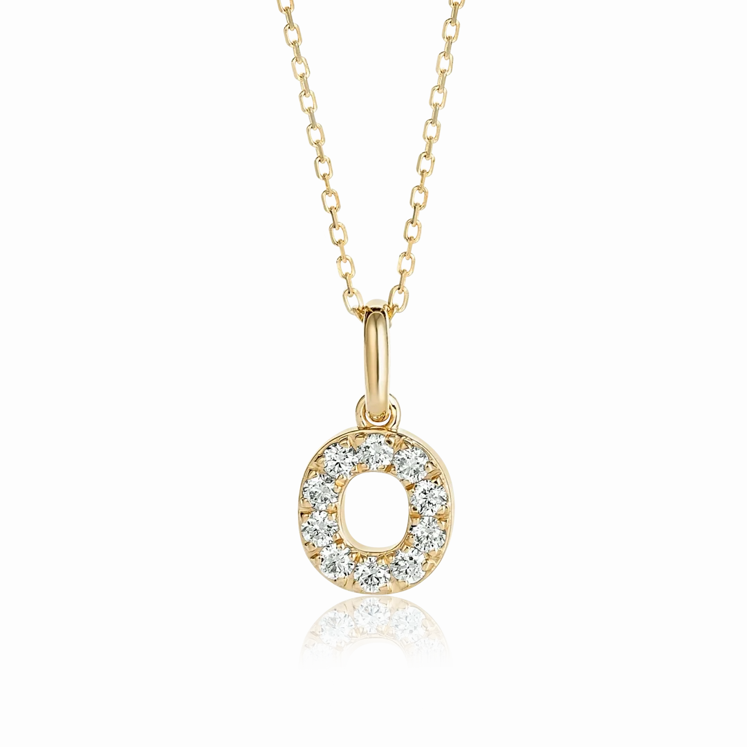 O Letter Pendant Yellow Gold
