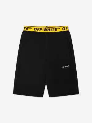 Off-White Boys Logo Industrielle Sweatshorts in Schwarz