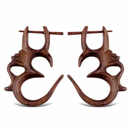 Ohm Earrings - Wood