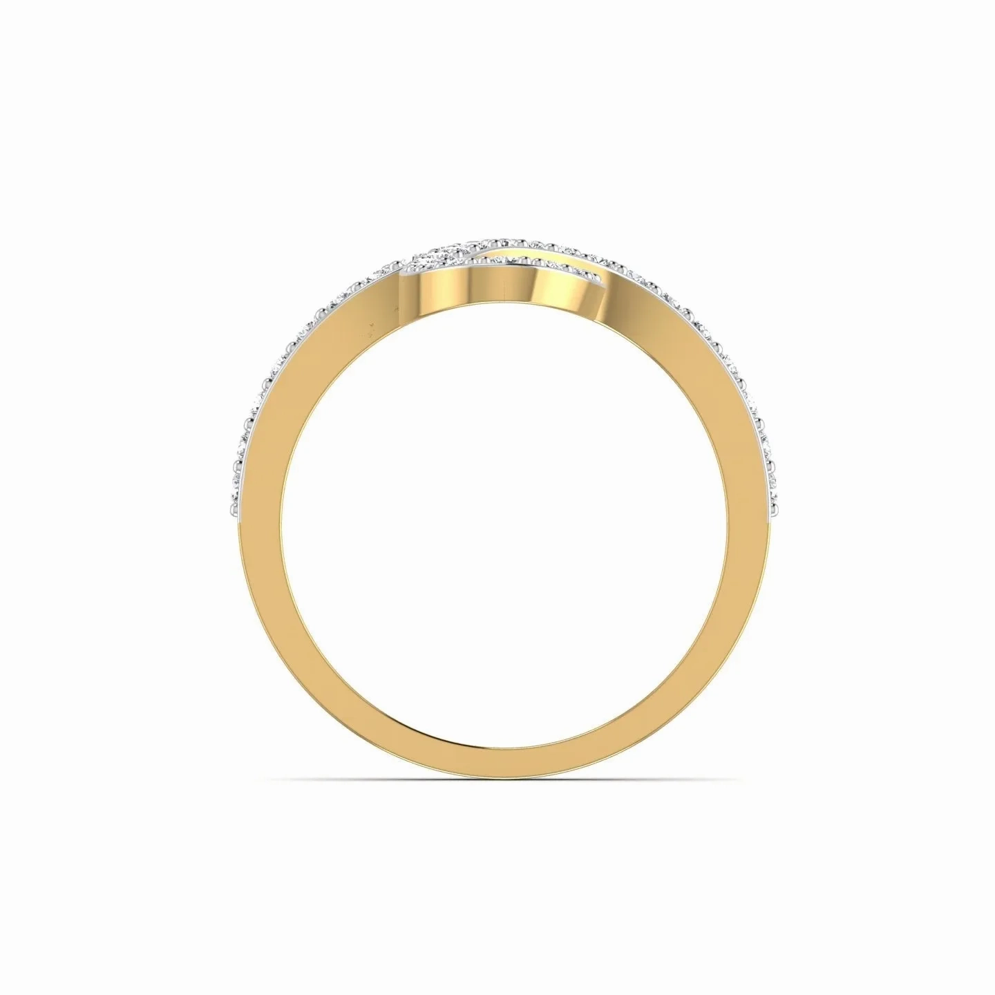 Oiza Infinie Pave Diamond Ring in 18K Gold