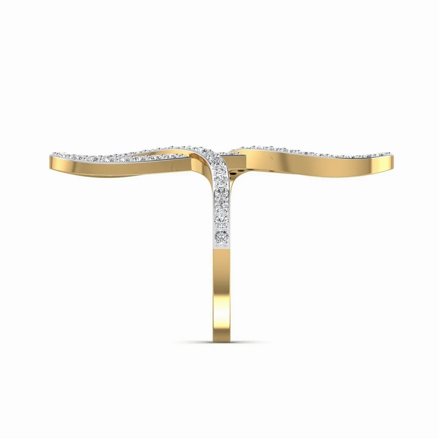 Oiza Infinie Pave Diamond Ring in 18K Gold