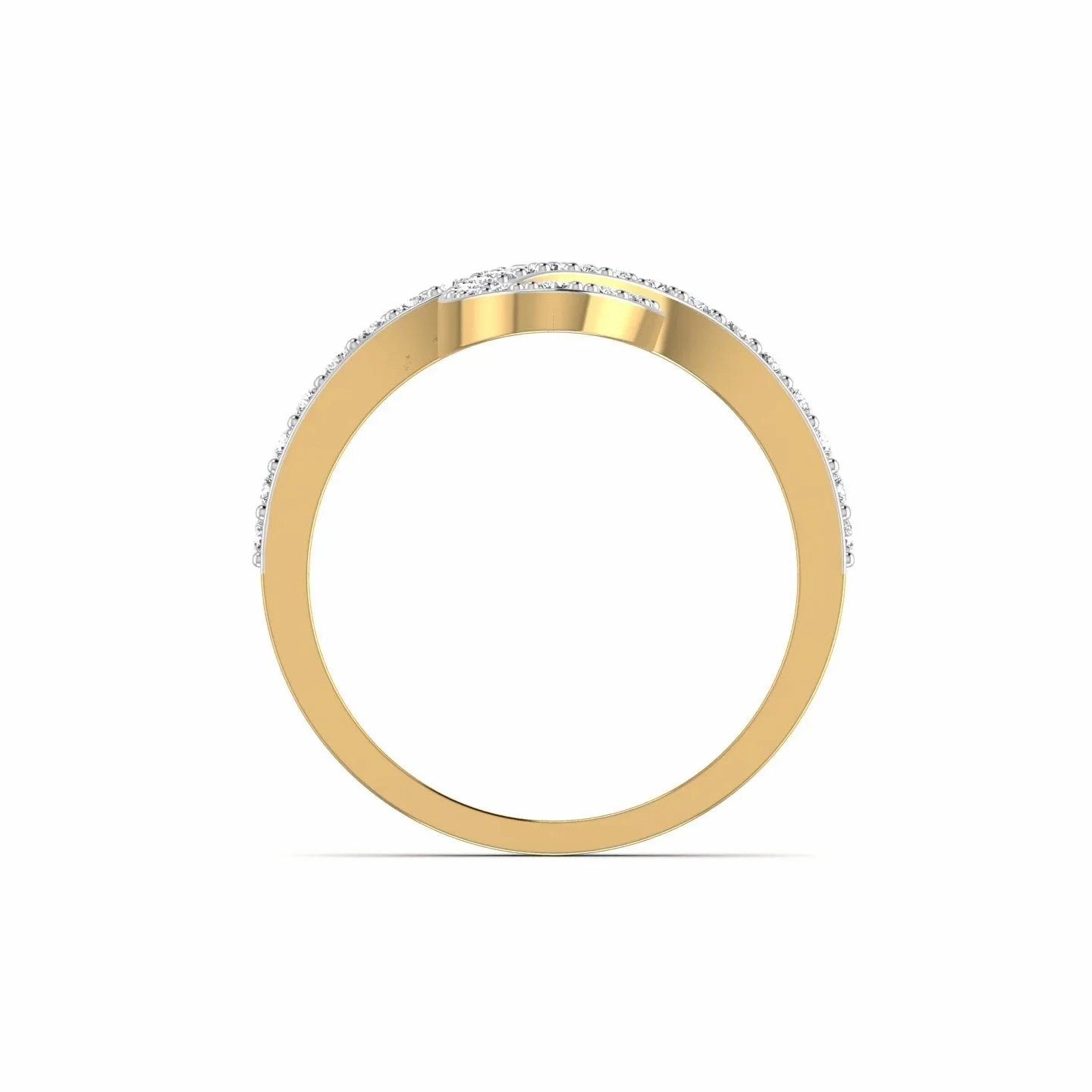 Oiza Infinie Pave Diamond Ring in 18K Gold