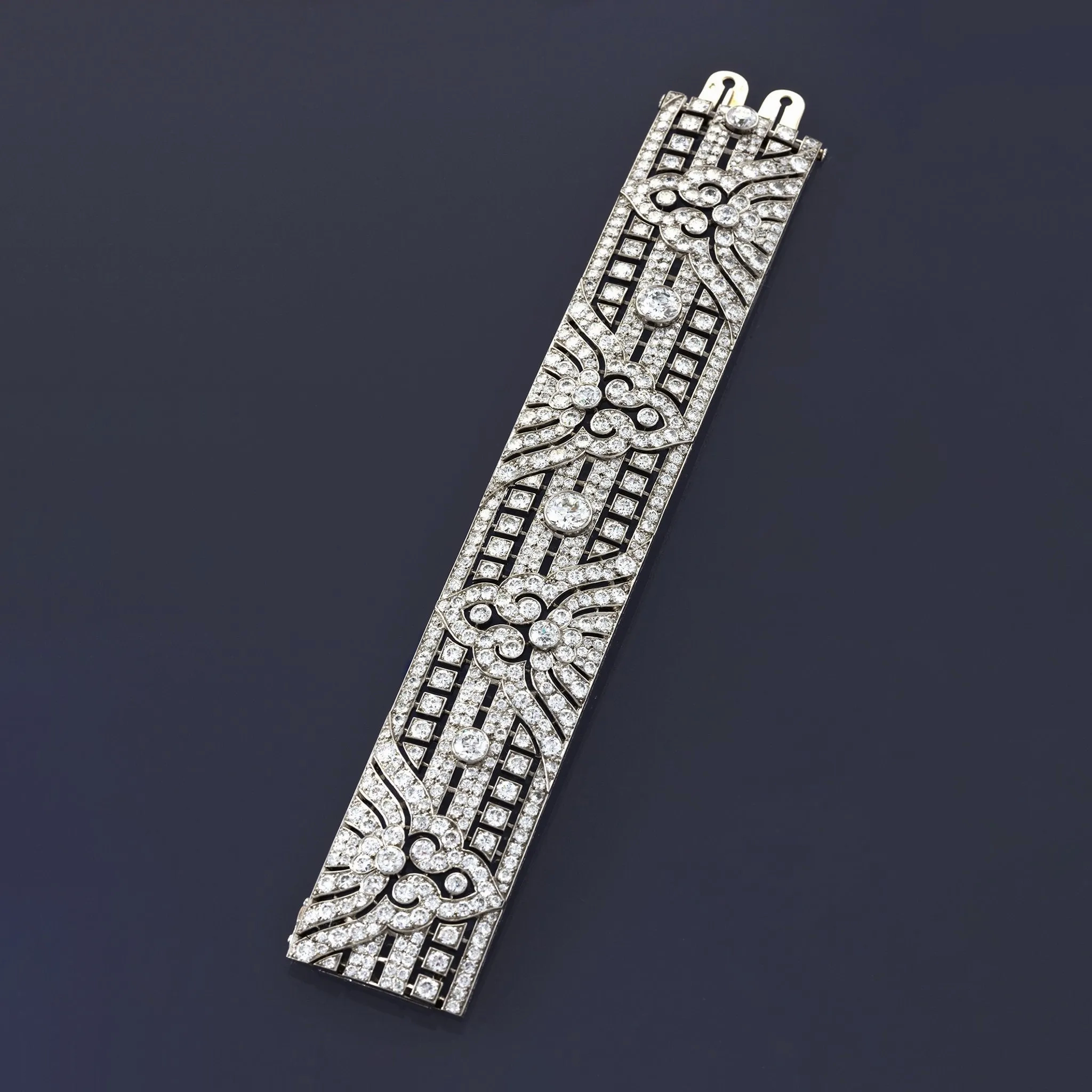 Okrant et Davidonniez Diamond Wide Strap Bracelet