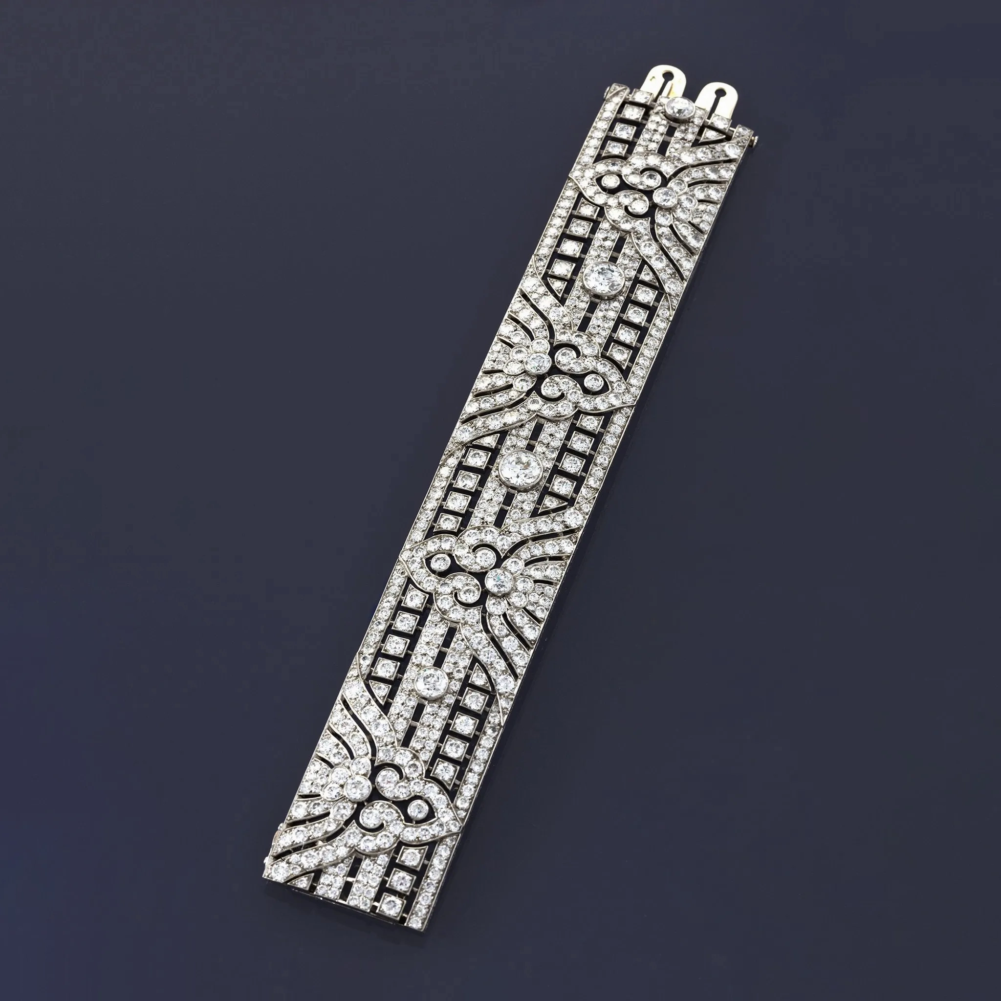 Okrant et Davidonniez Diamond Wide Strap Bracelet