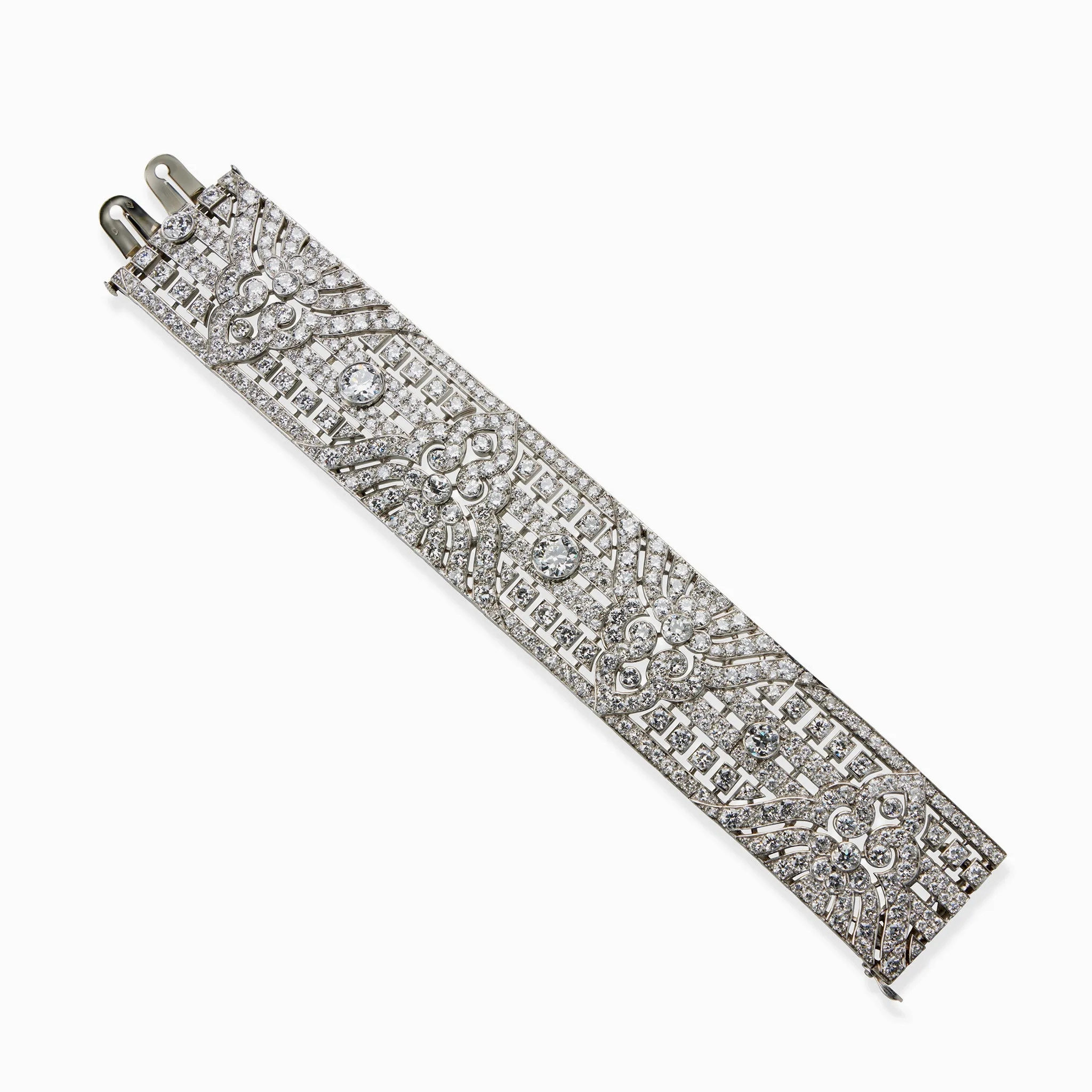 Okrant et Davidonniez Diamond Wide Strap Bracelet