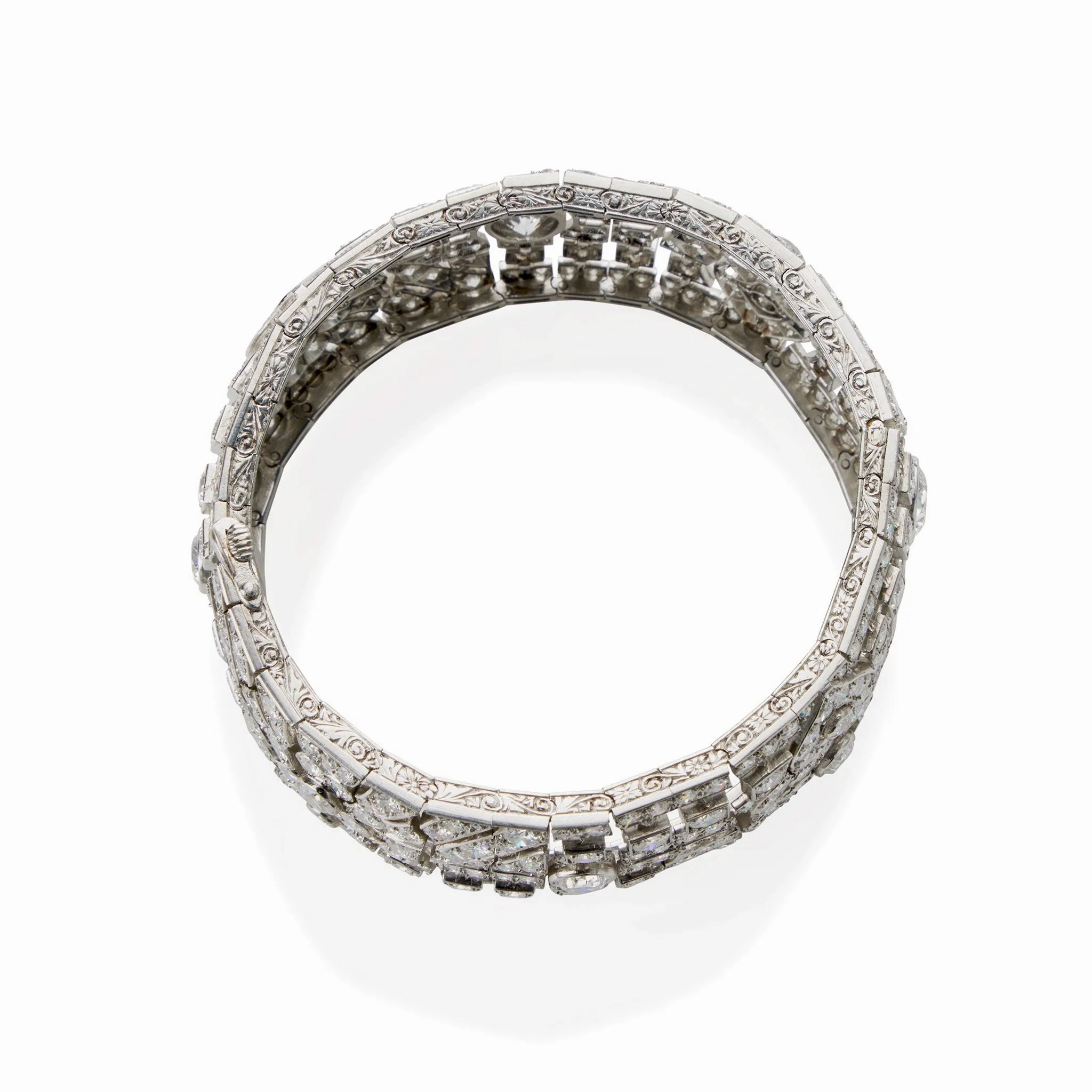 Okrant et Davidonniez Diamond Wide Strap Bracelet