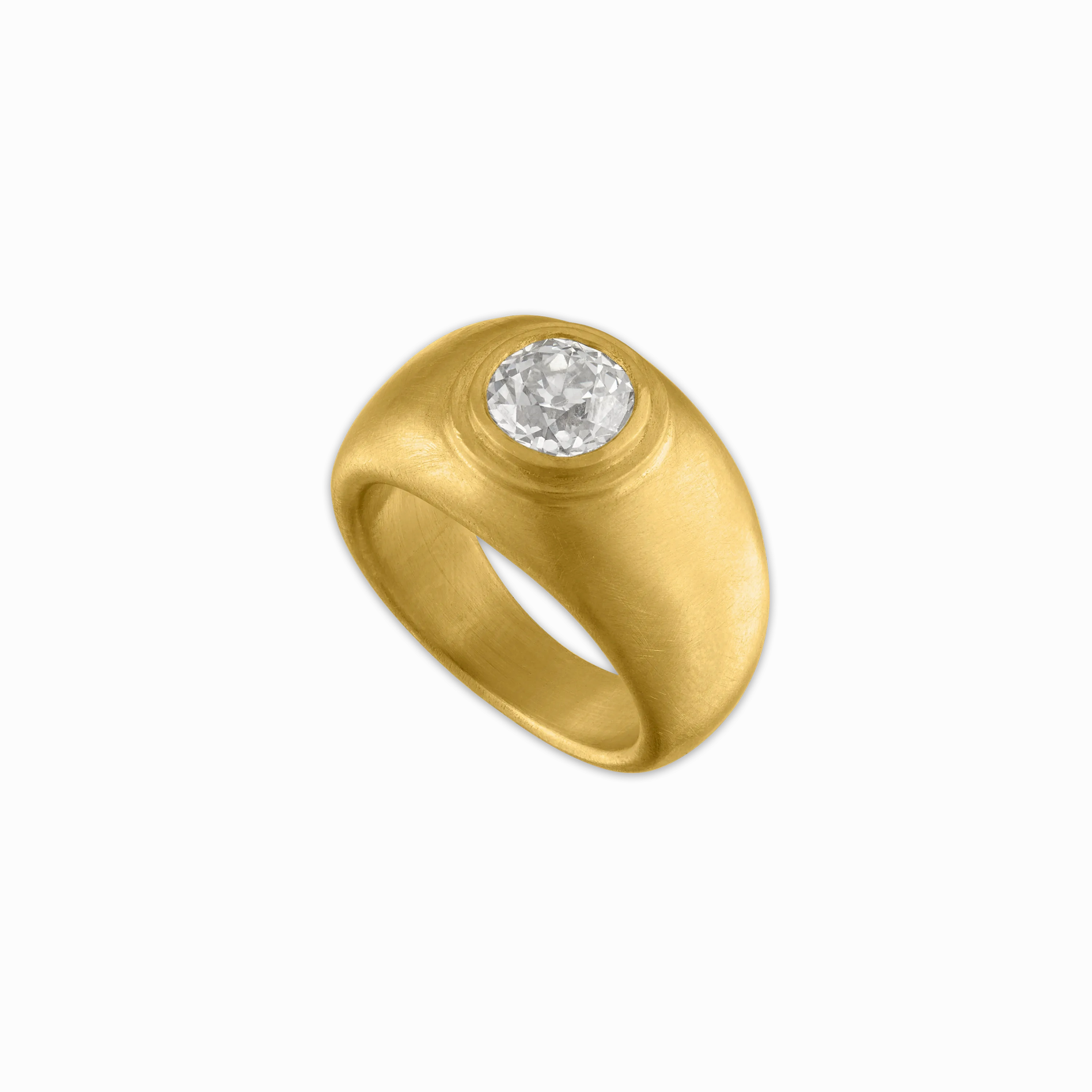 Old Mine Diamond Hamer Ring