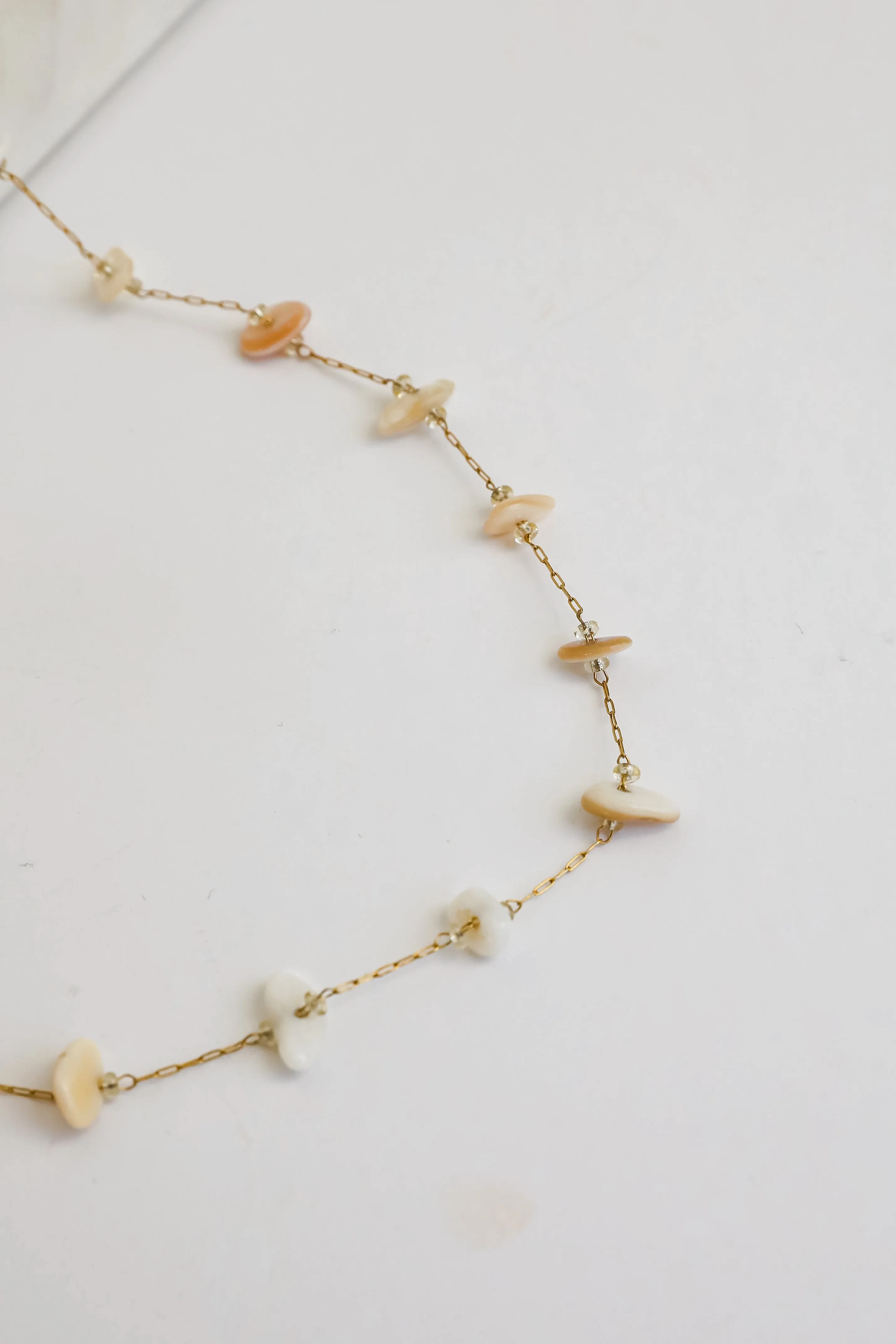 Olivia Gold Seashell Charm Necklace